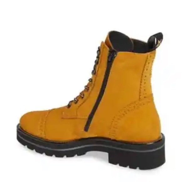 Paul Green Ceylo Combat Boot CURRY NUBUK - Picture 3 of 10